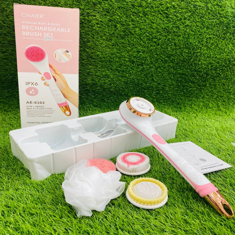 CNAIR 4-in-1 Electric Body Cleansing Brush Set – Model 8382